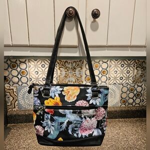 Stone & Co Floral Black Tote Bag